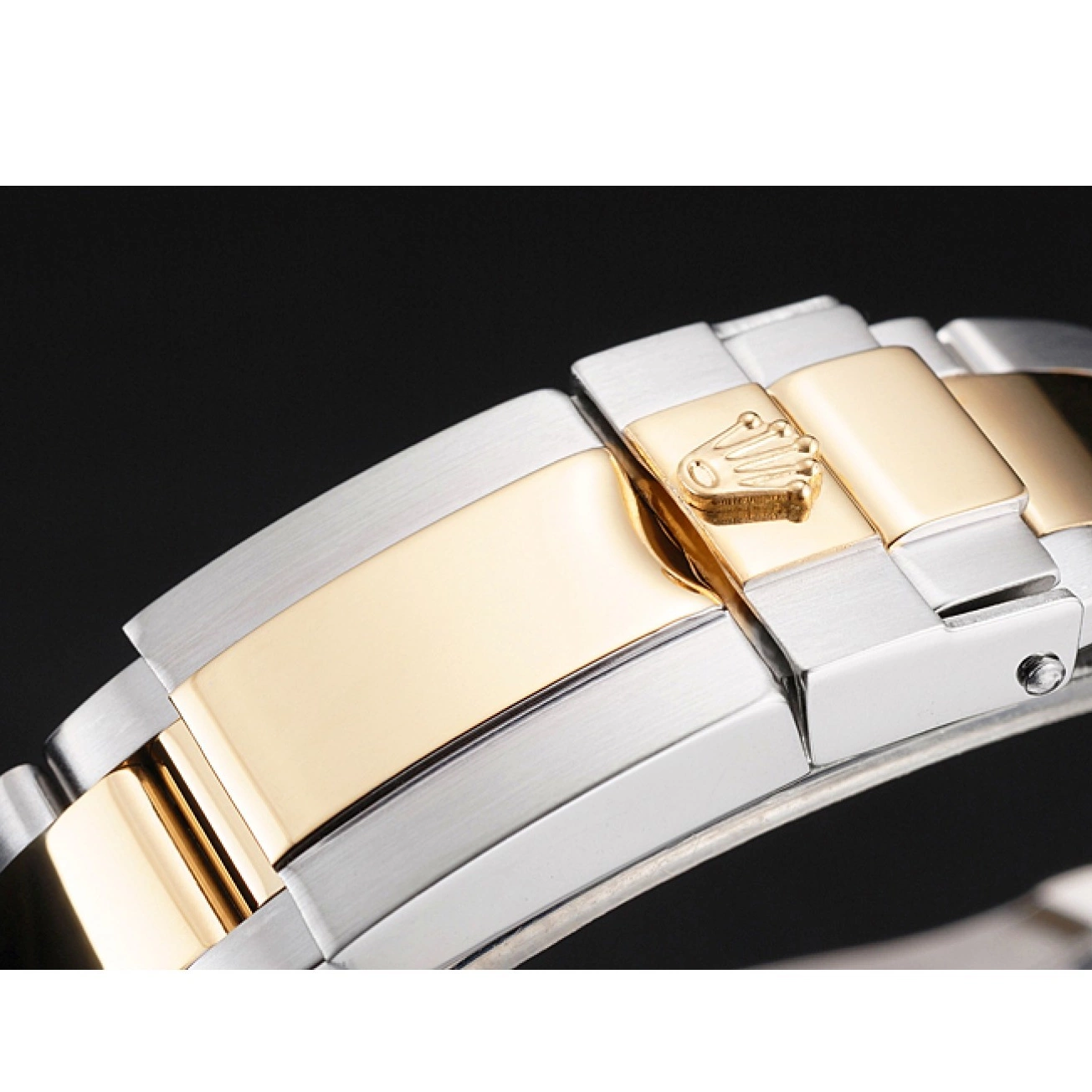 AAA Replica Watches White Gold Yacht-Master Steel Two Dial Tone Stainless Bracelet Bezel Swiss Rolex Case 0608